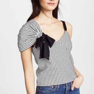 Club Monaco Check Pattern Top Small